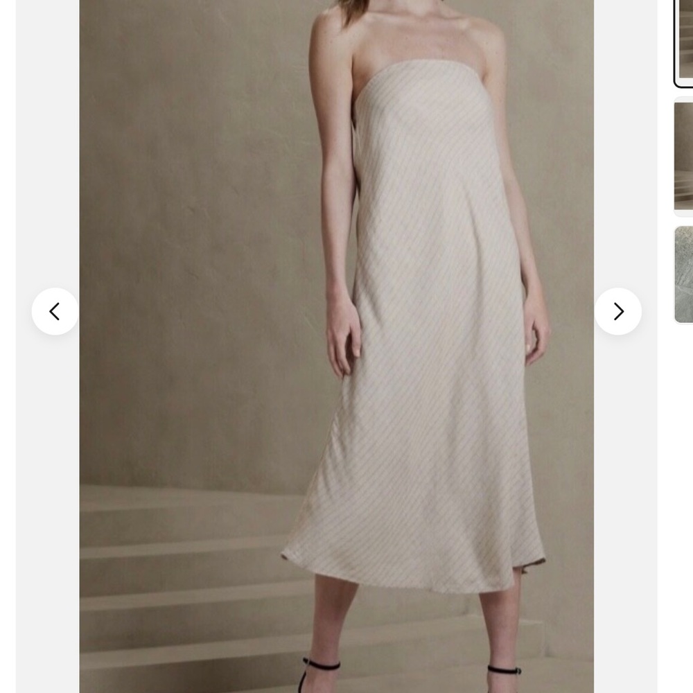 Banana Republic Linen Blend Tube Maxi Dress